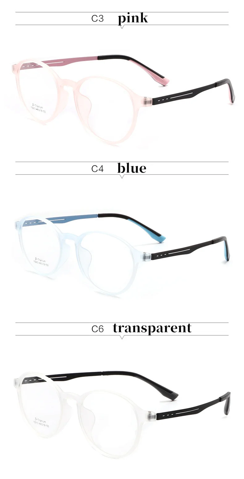 Hochwertige Retro ultraleichte Gummi Titan Brille Rahmen für Männer und Frauen Mode runden Rahmen optische Brille – Detail 12