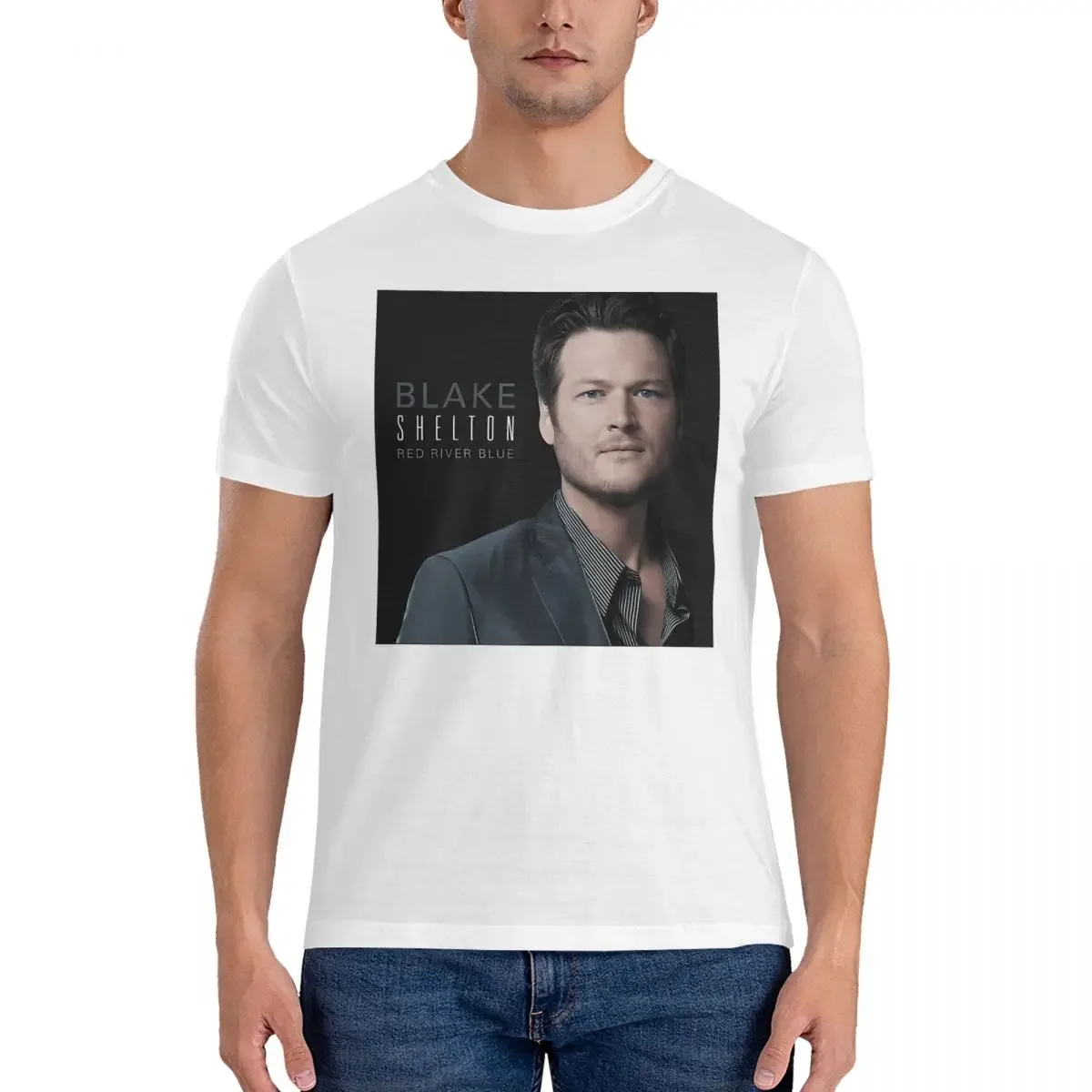 Fan Men's T Shirt B-Blake Shelton Tour Novelty Tees Short Sleeve Crew Neck T-Shirts Cotton Gift Idea Tops