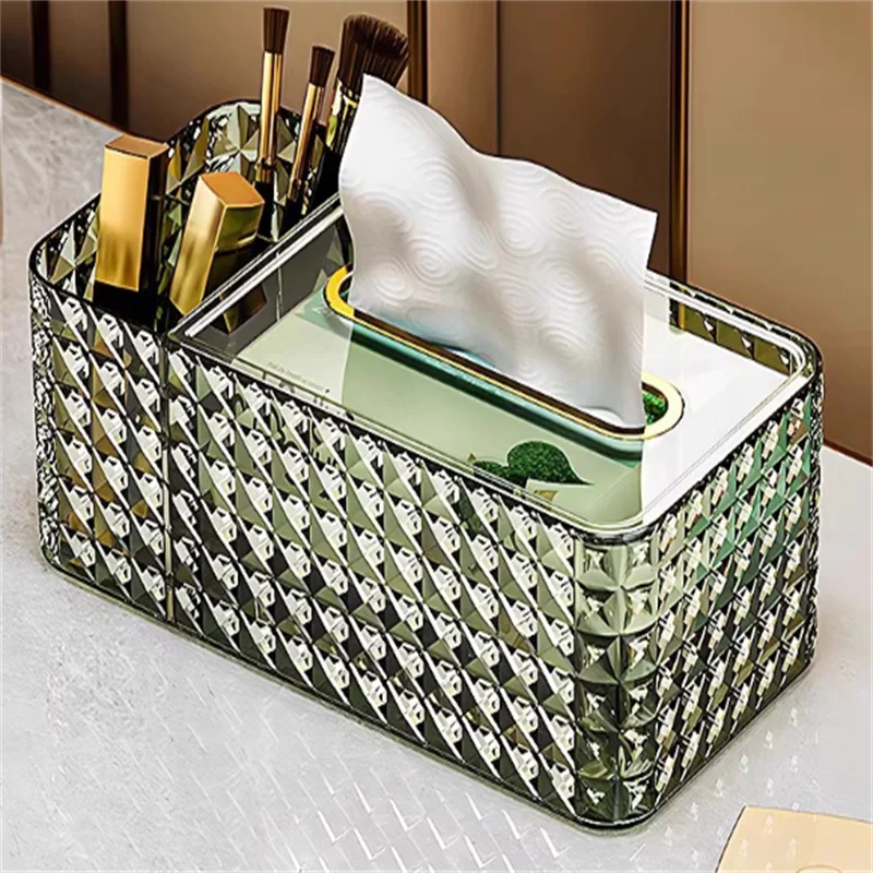 Creative tissue box, living room desktop remote control storage box, home high-end light luxury multifunctional box