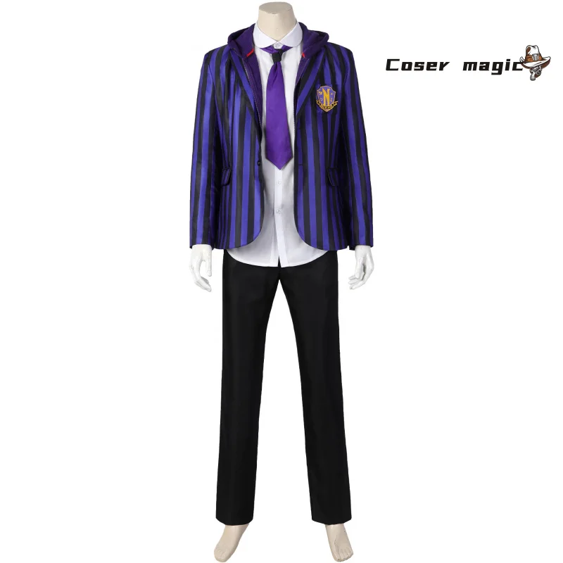 Wednesday Addams Cosplay Outfit Season 2 Nexus Academy Xavier Thorpe Uniform