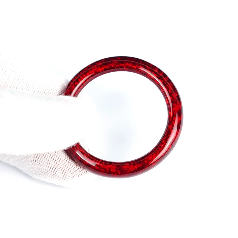 

Shasha Carbon Fiber Accessories Center Shift Button Trim Ring Carbon Fiber Car Accessories For Fiat 500 2011-2019