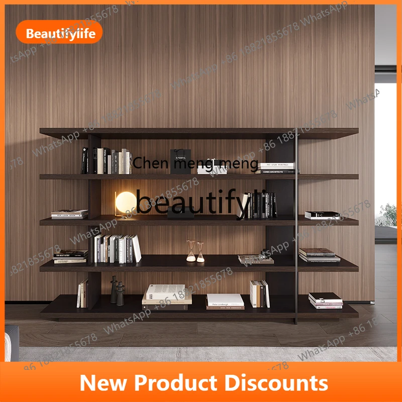 

X Light Luxury Minimalist Display Home Study Storage Modern Wooden Cabinet Bookshelf Display Cabinet