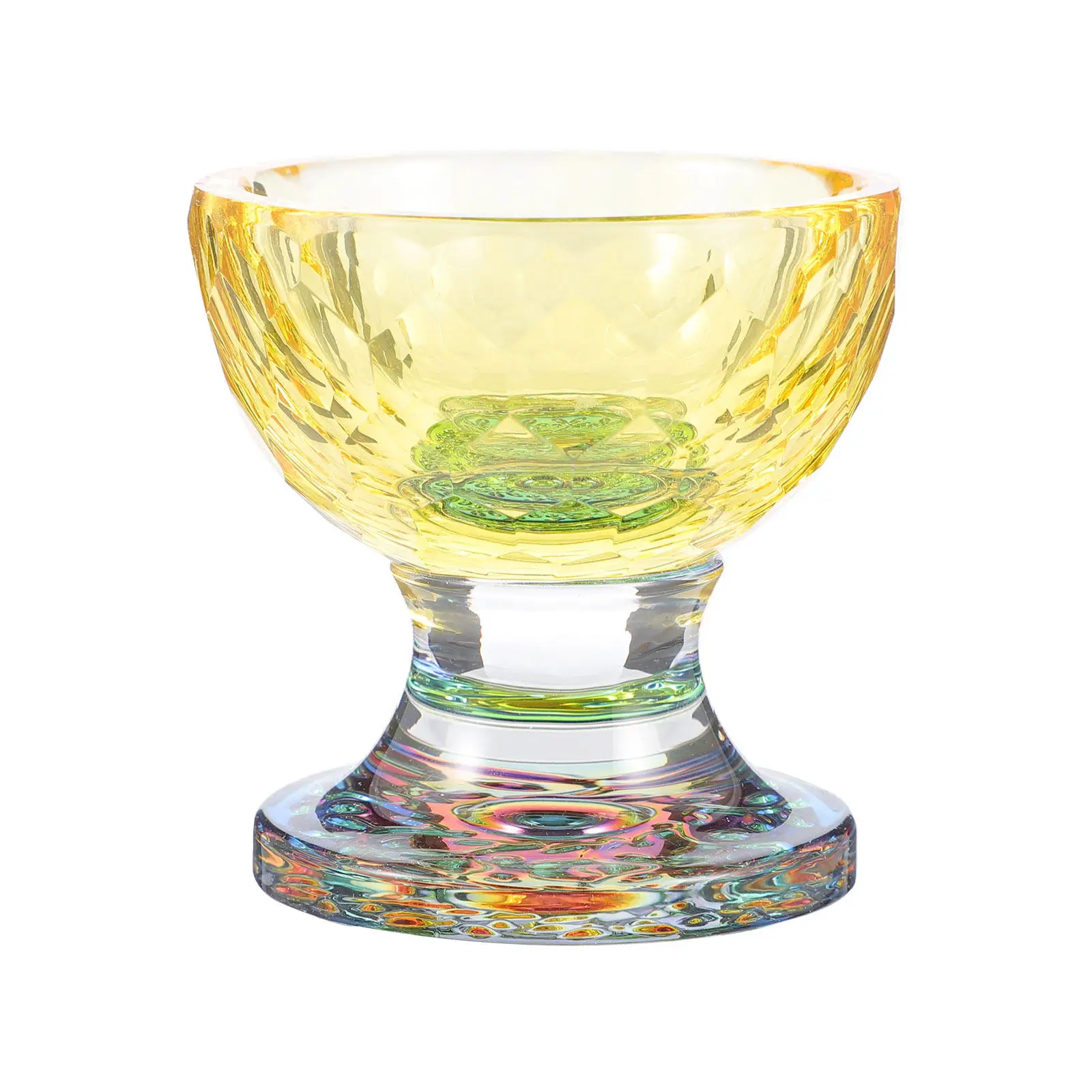1Pcs Bowl Glass Clear Buddha Offering Bowl for Temple Worship Water Offering Table Decoration Buddhist Supply