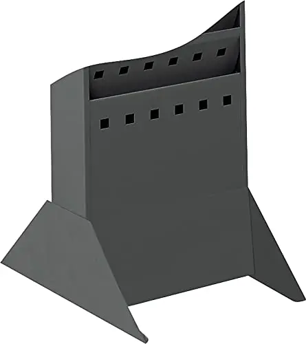

Black Steel Powder-Coated Magazine Rack Stand Base With Rectangular Air Vents