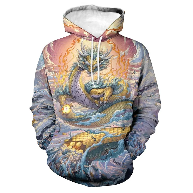 New Dragon 3D Printed Men/Women Hoodies Streetwear Boys Girls Fashion Sweatshirt Autumn And Spring Male/Female Clothes Jackets