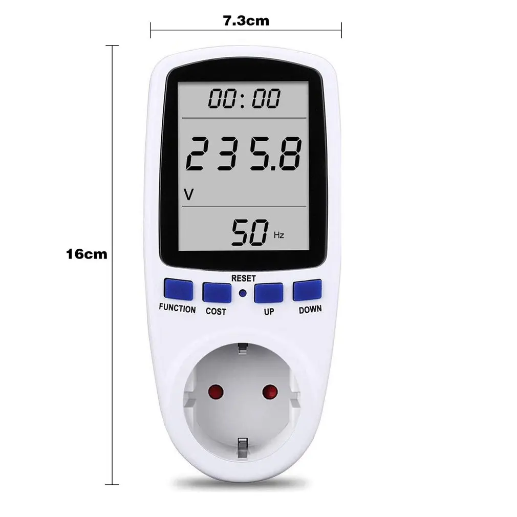 US EU UK AU Standard Metering Socket Screen Power LCD Display Monitor Haushalt Elektrische Energie Steckdosen Meter Power Analysator