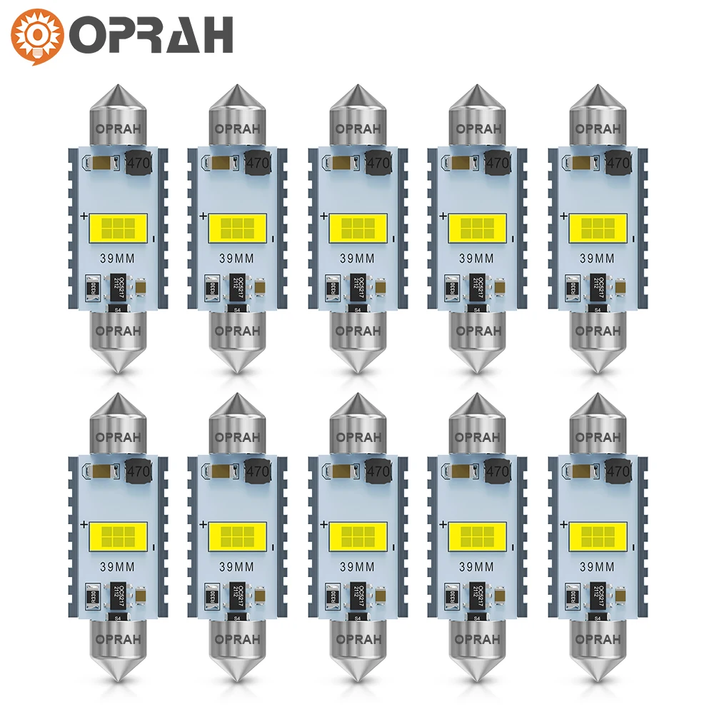 

10 шт., C5W C10W фотолампы, 31 мм, 36 мм, 39 мм, 41 мм, Canbus 3570 CSP