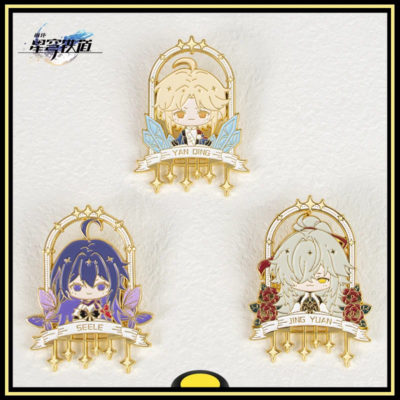 

Honkai Star Rail Peripherals Anime Brooch badge Metal Pin Dan Heng March 7th Gepard Landau Brand New Genuine