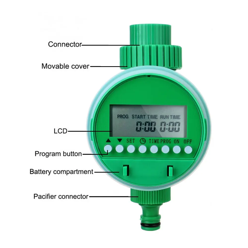 LCD Display Electronic Garden Watering Timer Automatic Irrigation Controller Intelligence Valve Watering Control Device