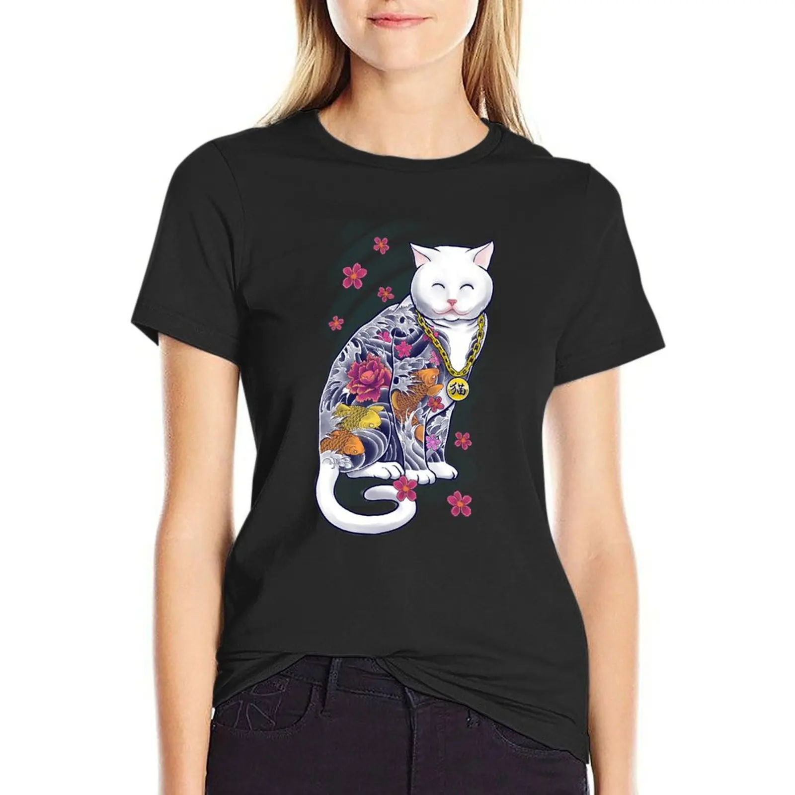 Mob Cat T-Shirt funny hippie clothes plus size tops aesthetic clothes clothes for woman