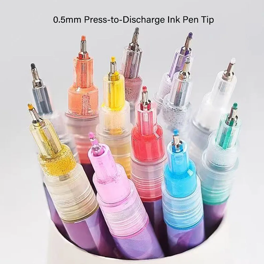 12 色ネイルアートペンセット防水 0.5 ミリメートルマニキュアペン速乾性ネイルアートアクリルペイントネイルペンツールサロンネイル DIY