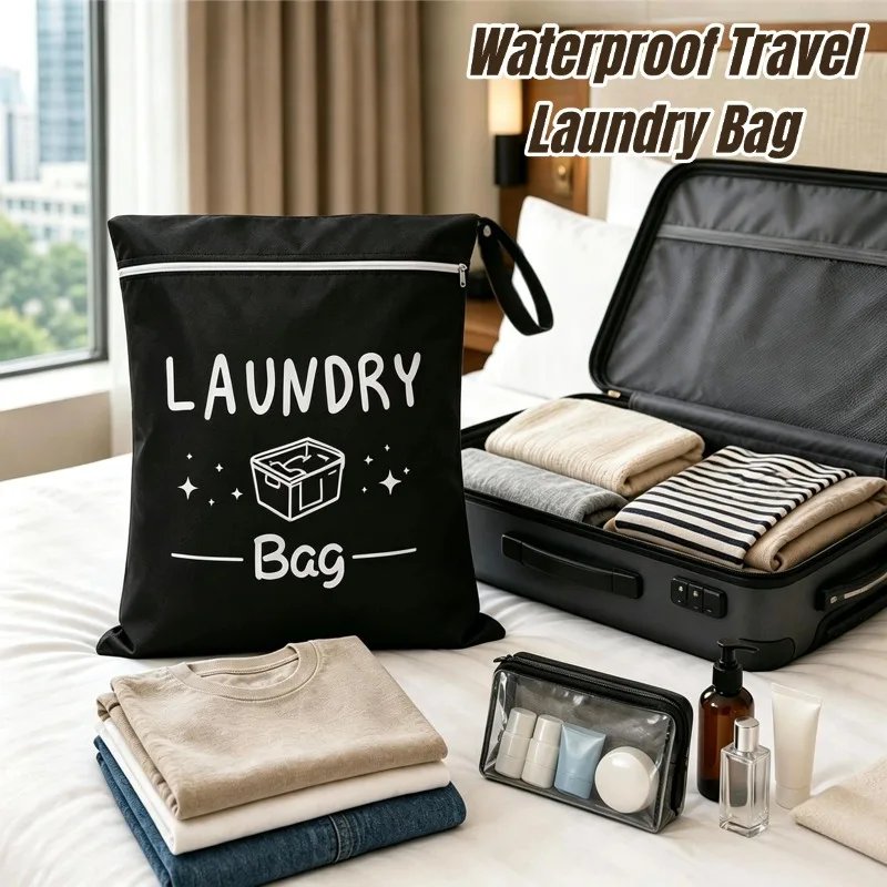 

Dirty Clothes Storage Bag Laundry Bags Oxford Waterproof Storage Pouch For Traveling, Gym, Beach, Camping And Dormitory Use