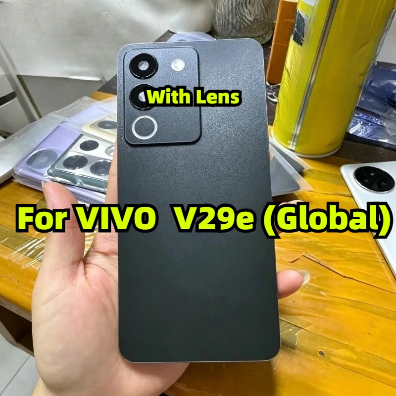 For VIVO Global V29e V2317 Battery Cover Back Rear Door Housing Case Replacement Repair Parts With Camera Lens + Adhesive Tape