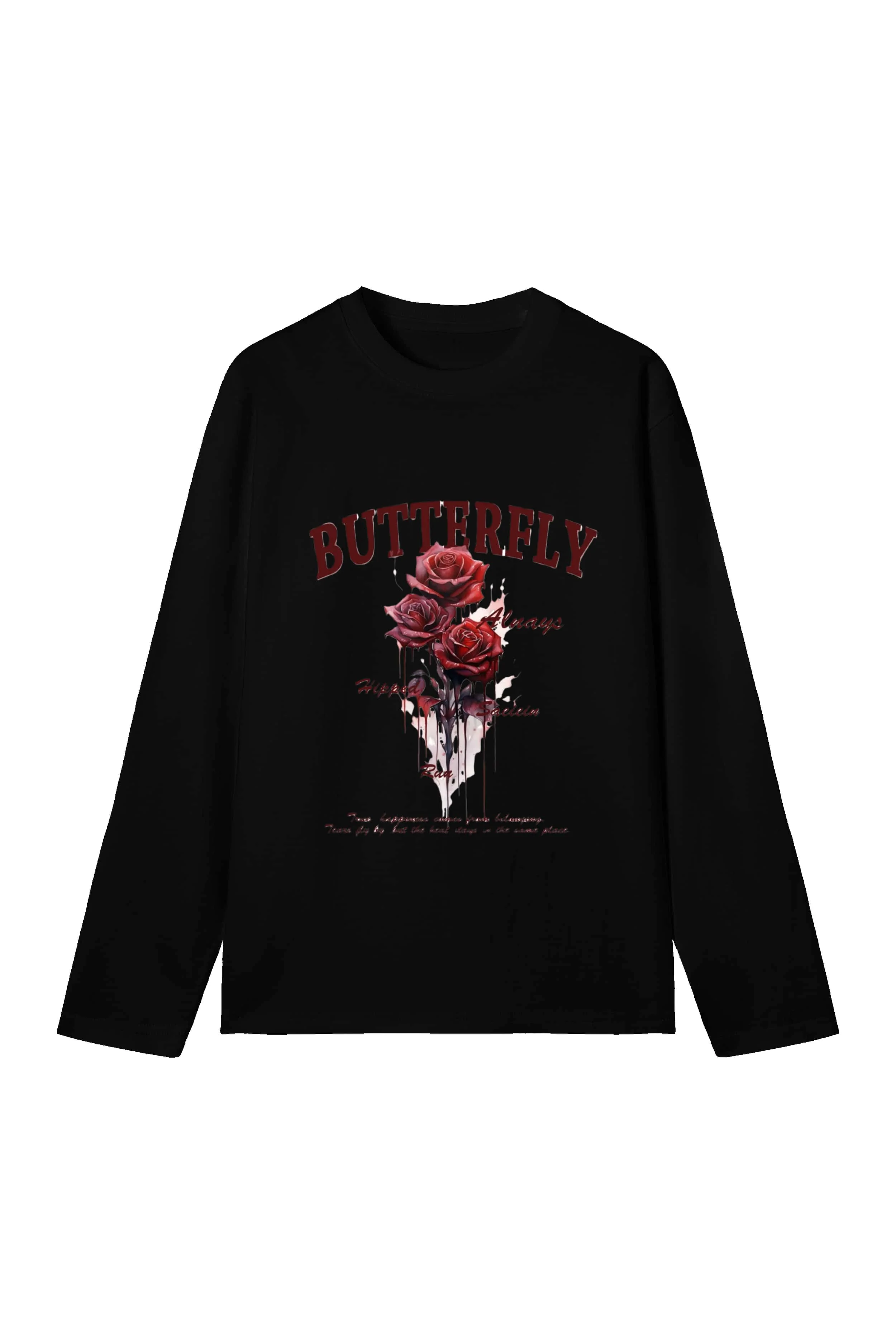 Neue Herren- und Damen-T-Shirts mit sanften Dornendruck im dunklen romantischen Stil, lässige Kurzarm-Paar-T-Shirts