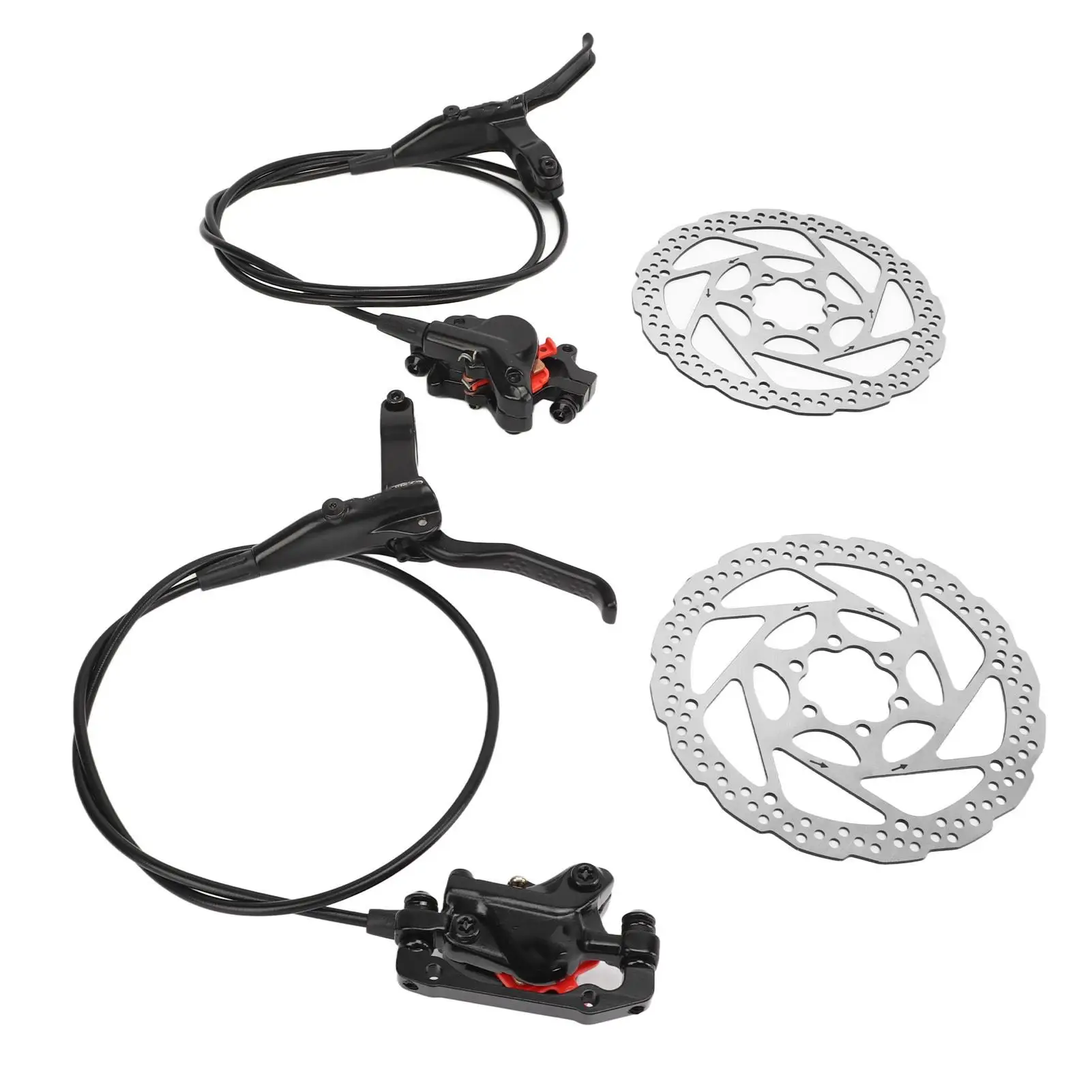 Aluminum Alloy Mountain Bike Hydraulic Disc Brake Set - Ergonomic 2-Piston Design for outdoor Adventures