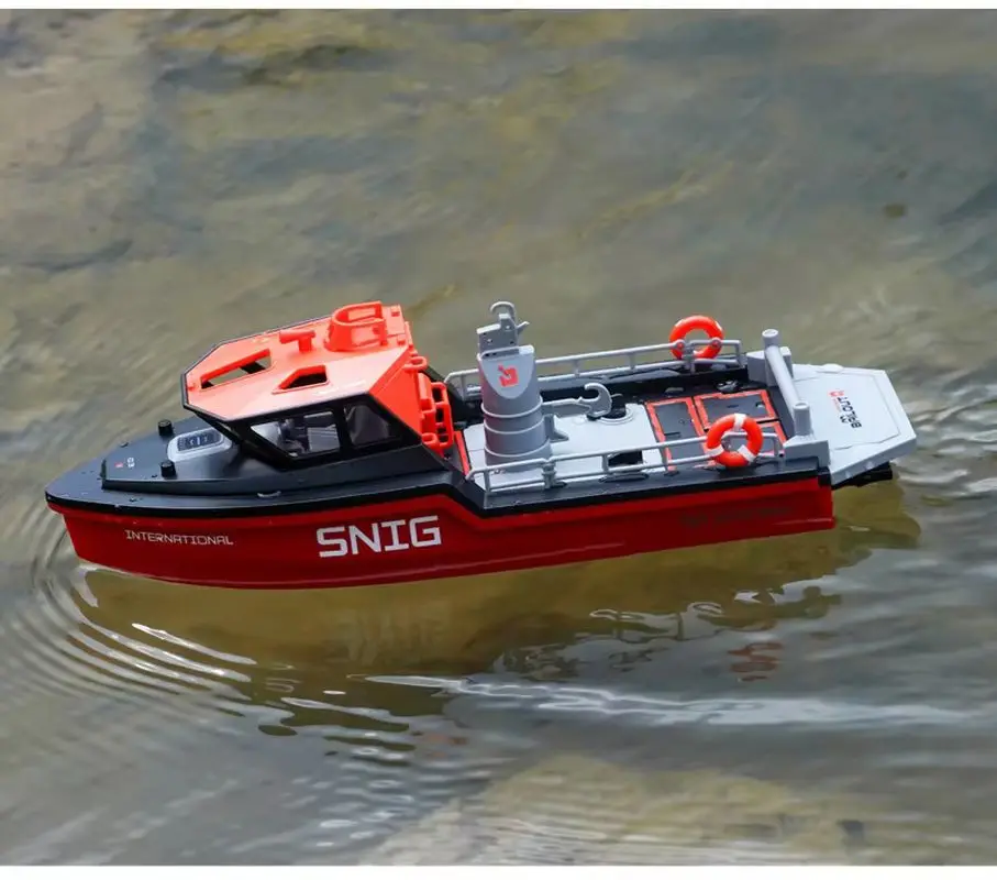 Control 1:32 Remote Tugboat 694 Simulation Rescue Boat Ship 2.4g Brushless Motors 10km/H Electric Watercraft Model Toys Kid Gift