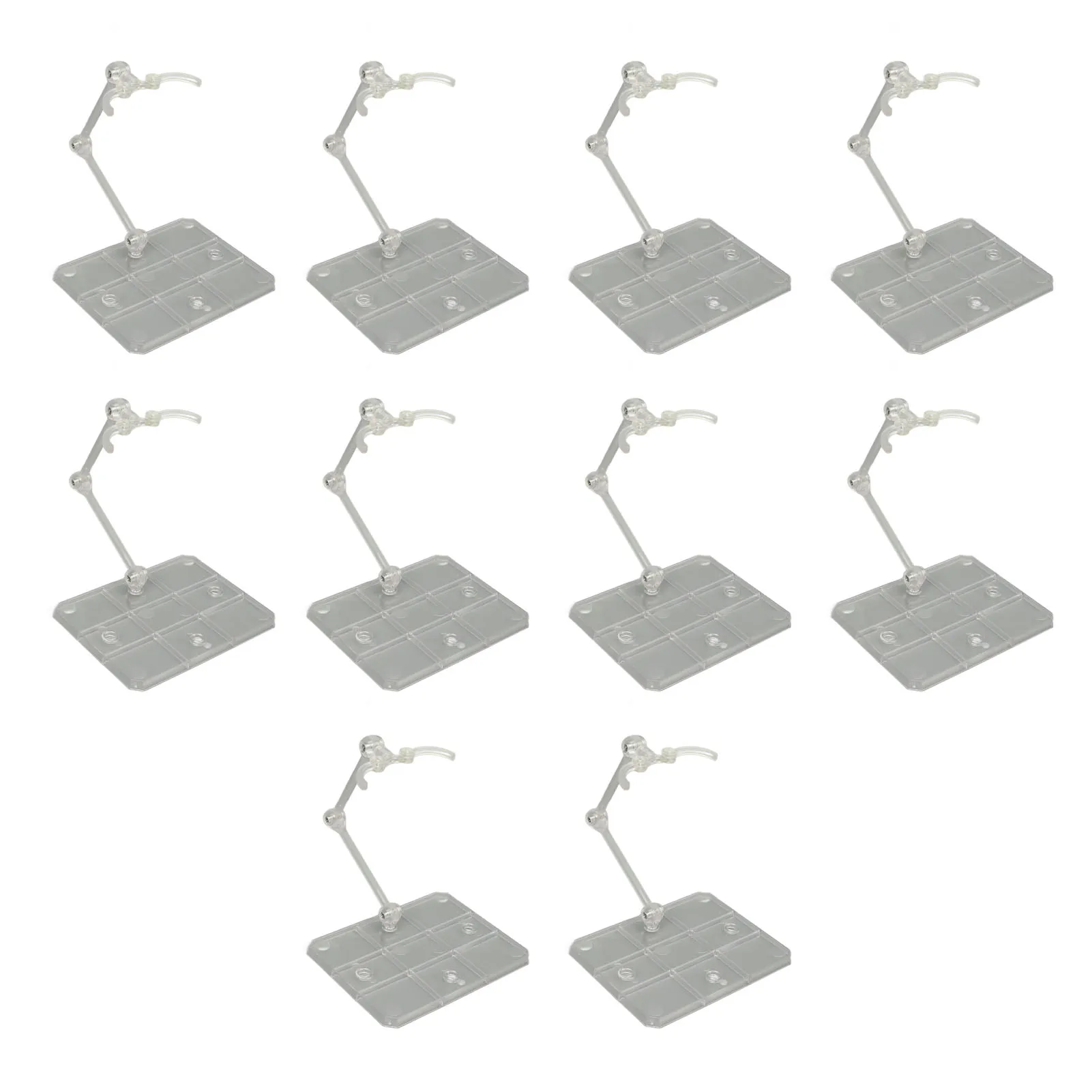 액션 피규어 스탠드 투명 아크릴 애니메이션 피규어 디스플레이 스탠드, 지지대 거치대 베이스, 10 세트