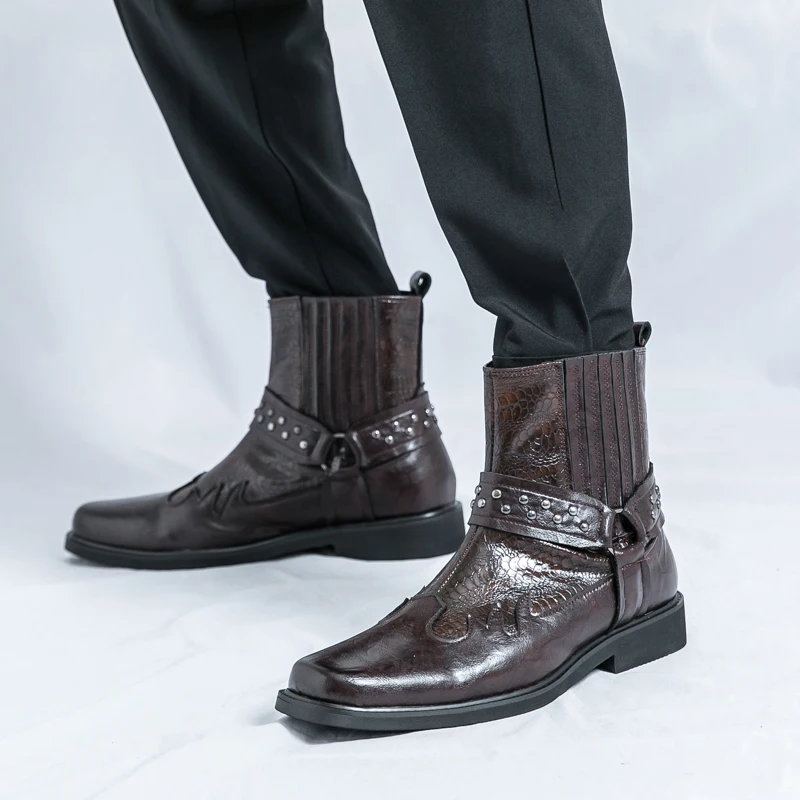 2025 Autunno Nuove scarpe in pelle transfrontaliere per uomo Casual One Step Stepping British Business Formale Set di grandi dimensioni in pelle Sho
