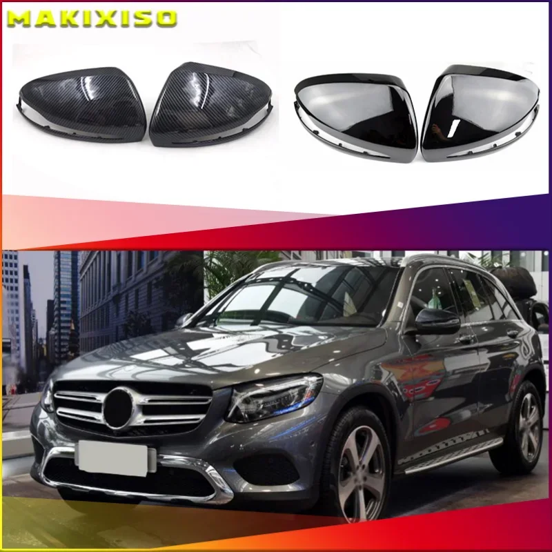 ABS Horns Rearview Mirror Frame Cover Trim Left hand drive For Mercedes Benz C W205 E W213 S class W222 GLC X253 GLB