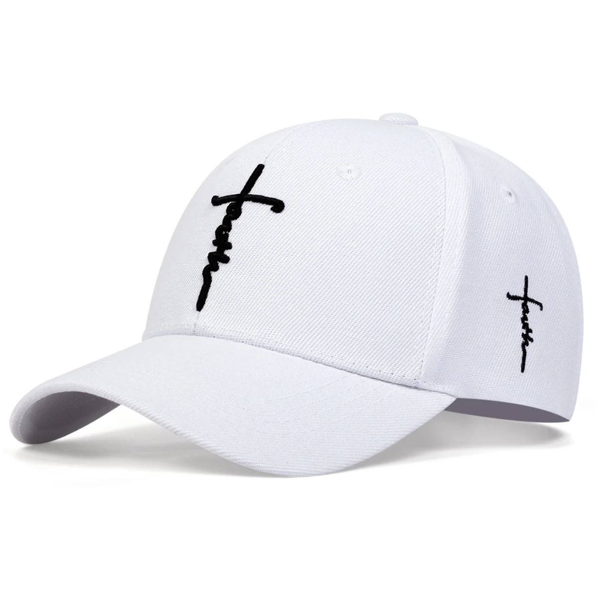 2-teiliges Unisex Baseballkappen-Set mit Kreuz-Stickerei für Frühling und Herbst, Verstellbare Outdoor-Freizeithüte, Dad Hat und Sonnenschutzhut Kombi-Set – Detail 11