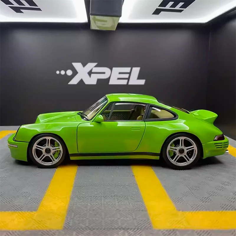 Almost Real ar 1:18 ruf scr 2018 Birch Green Alloy Full Open Car Model