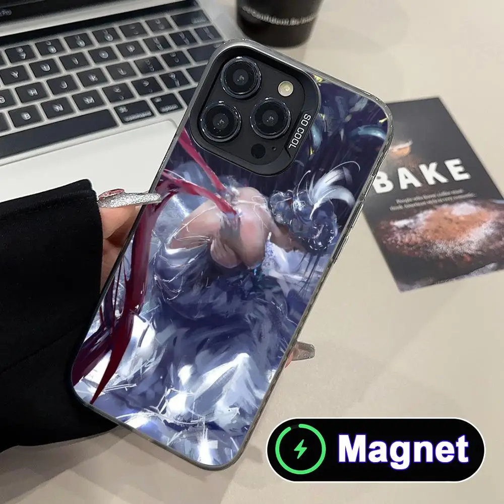 

Anime Ghostblade Phone Case for iPhone 17 16 15 14 13 12 11 Air Pro Max Plus Colorful Silver MagSafe Cover