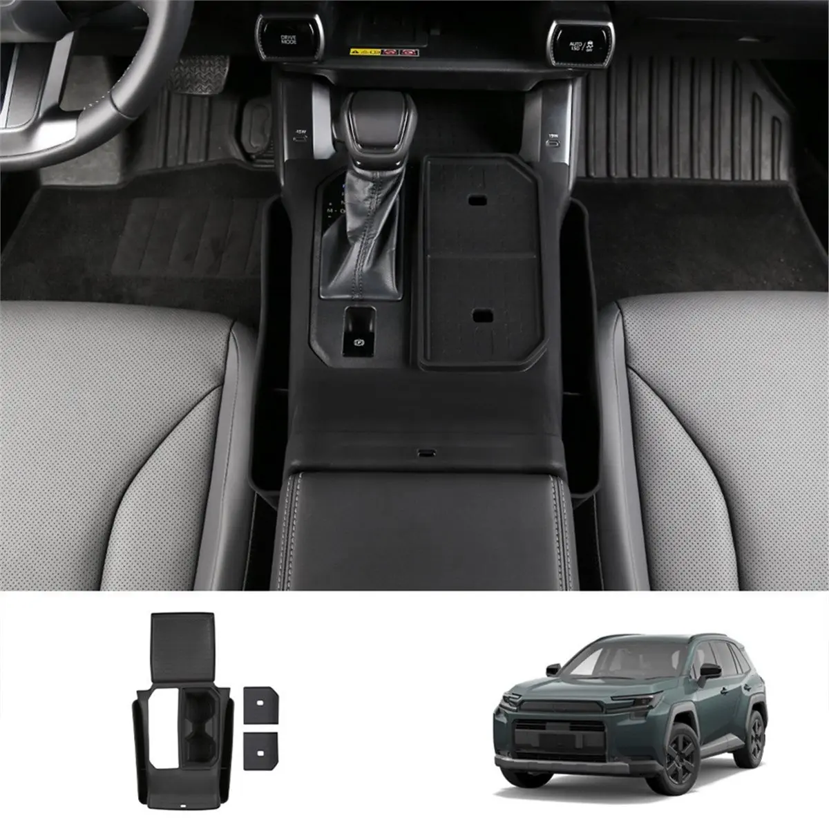 update. Center Console Organizer Kit for Toyota RAV4 AX60 2026 Silicone Insert Gear Shift Side Tray Anti-Slip Accessories
