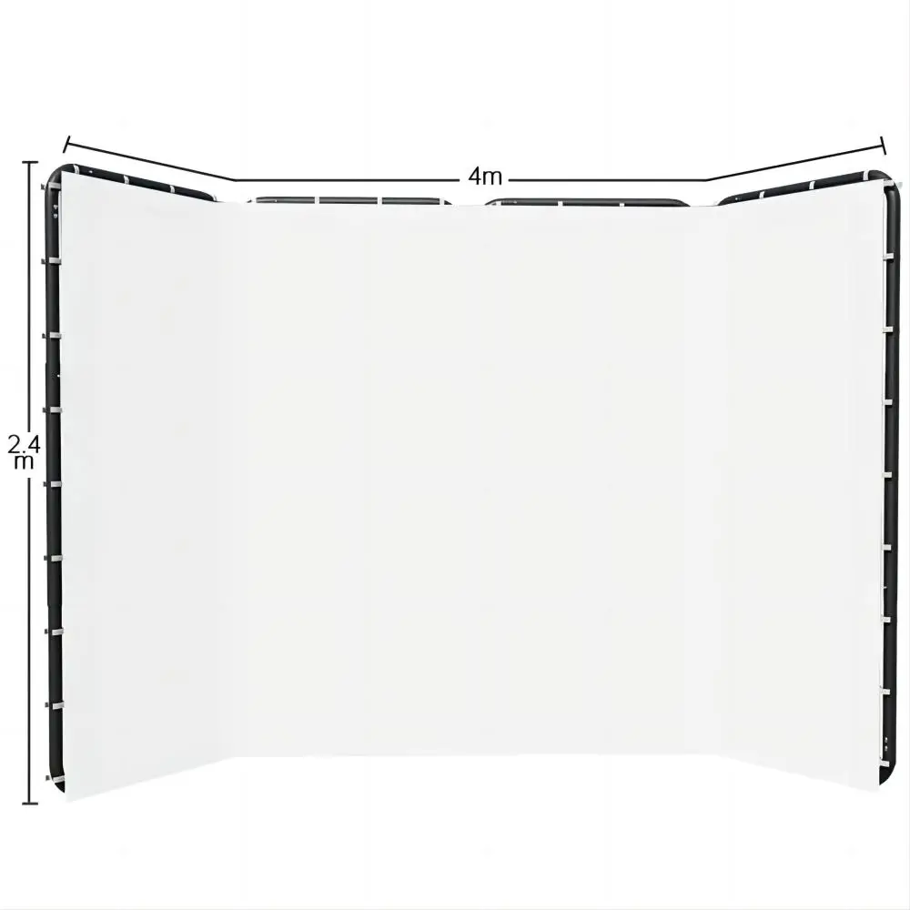 Green Background Frame2.4x4m Screen Wall Foldable For Tiktok Live Photo Studio Kit Chromakey Green Screen Frame