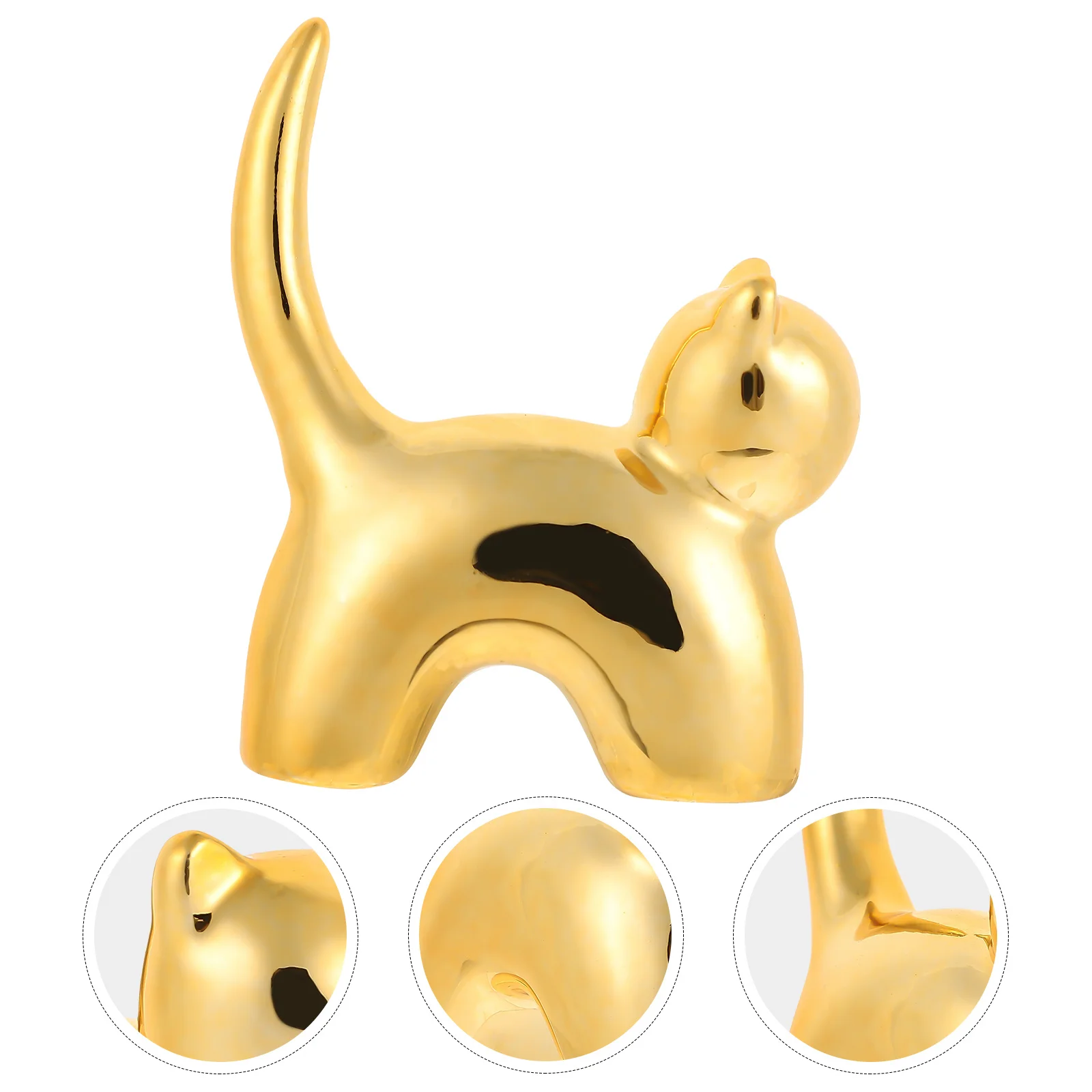 

2Pcs Small Holder Ceramic Display Ring Organizer Stable Base Decorative Rings Stand for Bedroom Dresser