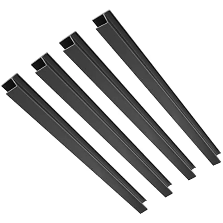 

4 Pieces Hanging File Rails PVC Drawer Black 16 Inch File Cabinet Rails for Hanging Files 1/2 Drawer Sides Letter Size File Sto