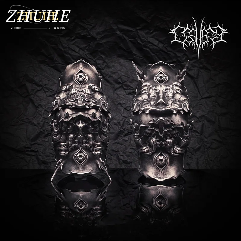 

ZHUHE Armor Ring New Gothic Style For Women Men Jewelry Accessories Party Gifts