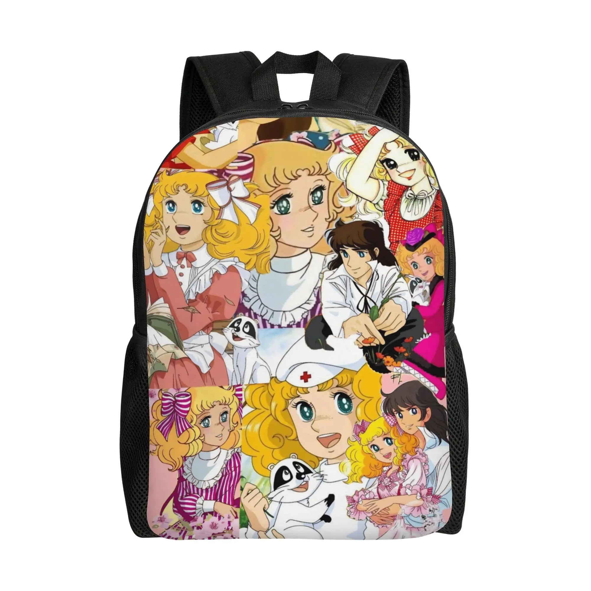 

Модный японский рюкзак Candy Candy для девочек, студенческий, для походов и путешествий, в стиле аниме и манга, повседневный, для мужчин и женщин, сумка через плечо для колледжа
