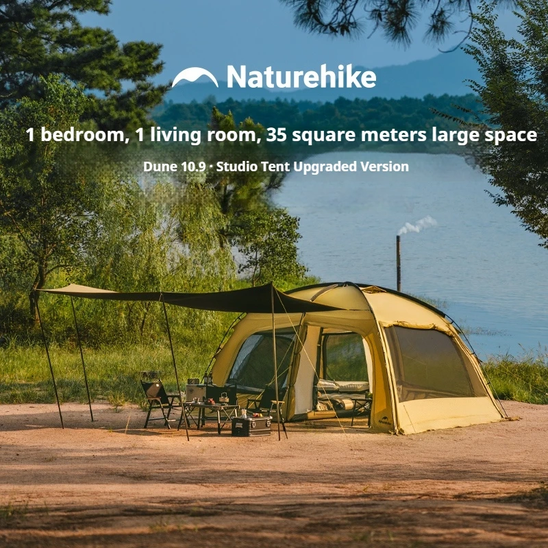 

Naturehike Dune 10.9 Studio Tent Upgraded Version 35m² One-bedroom Apartment With Living Room Six-way Ventilation For Outdoor
