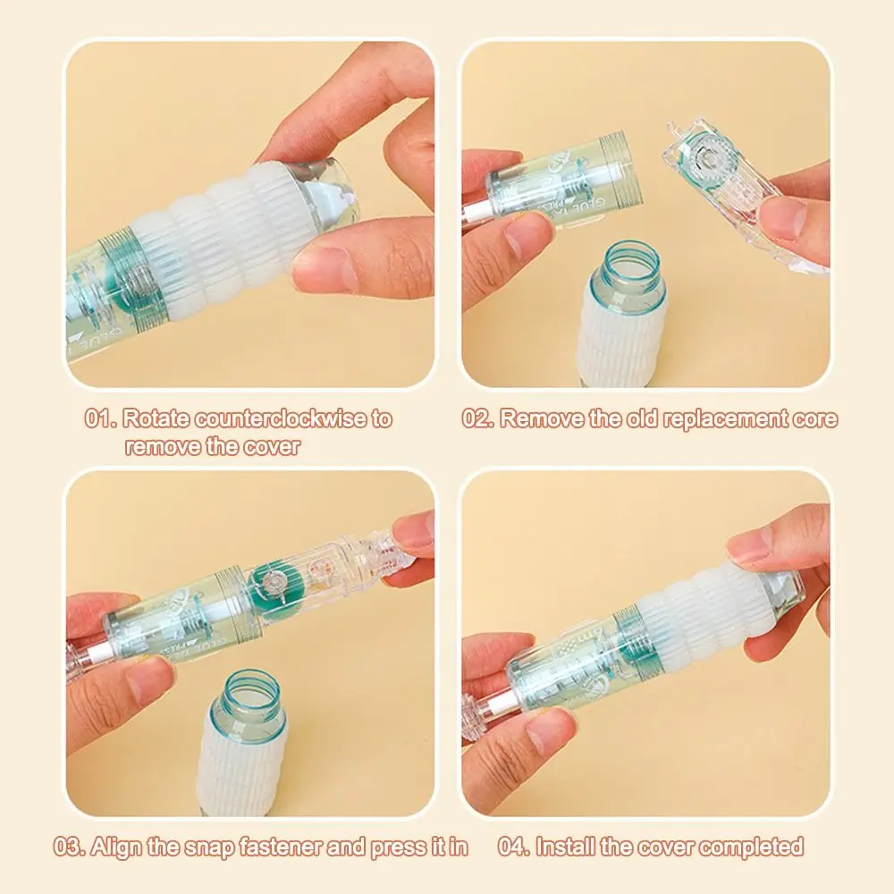 Pen Shape Dot Glue Pen Stationery High Viscosity Double Sided Adhesive DIY Press to move Glue Dispensing Pen for School Office