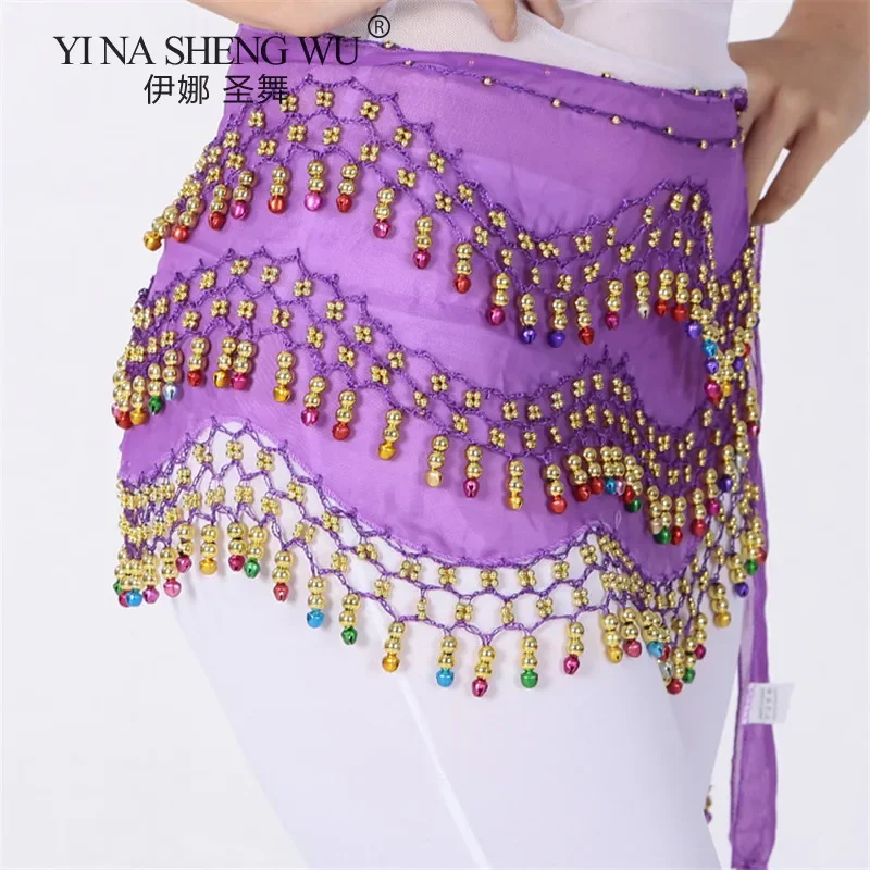 New Belly Dance Belt Costume for Women Bells Tassel Hip Scarf Oriental Tribal Dance Belt Performance Accessories Zills Coin Belt