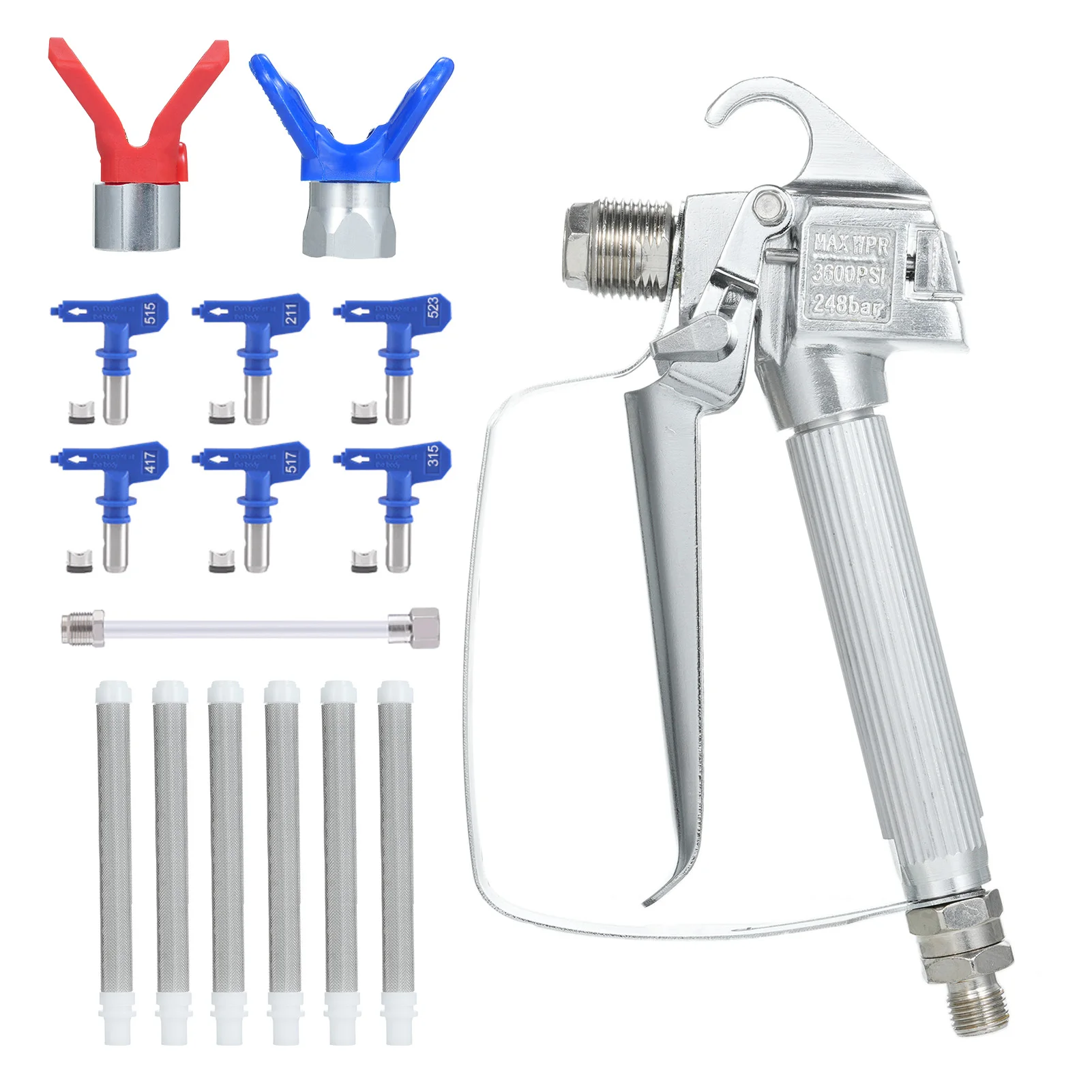 

3600PSI насадки для безвоздушного распыления краски высокого давления для безвоздушного распылителя, реверсивные насадки для безвоздушного распылителя краски, 6 шт.