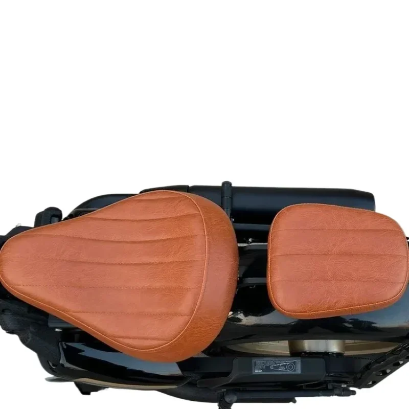 B-M Suitable for Benda Napoleon 450 Retro Folding Cushion Hiding Double Cushion bobber Seat Leather Seat