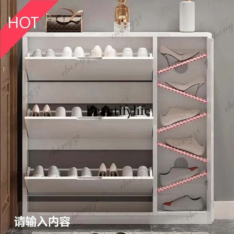A49 Design White Shoe Cabinet Waterproof Beutiful Modern Wooden Storage Shoe Rack Luxury Display Range Chaussure Home Furniture