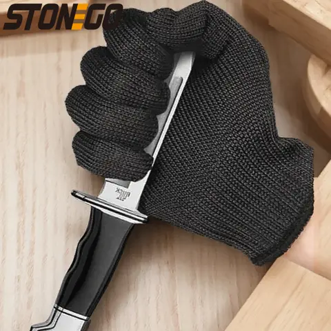 1 Pair Anti Cut Labor Protection Gloves Safety Self Defense Cutting Metal Mesh Butcher Breathable Protection Gloves