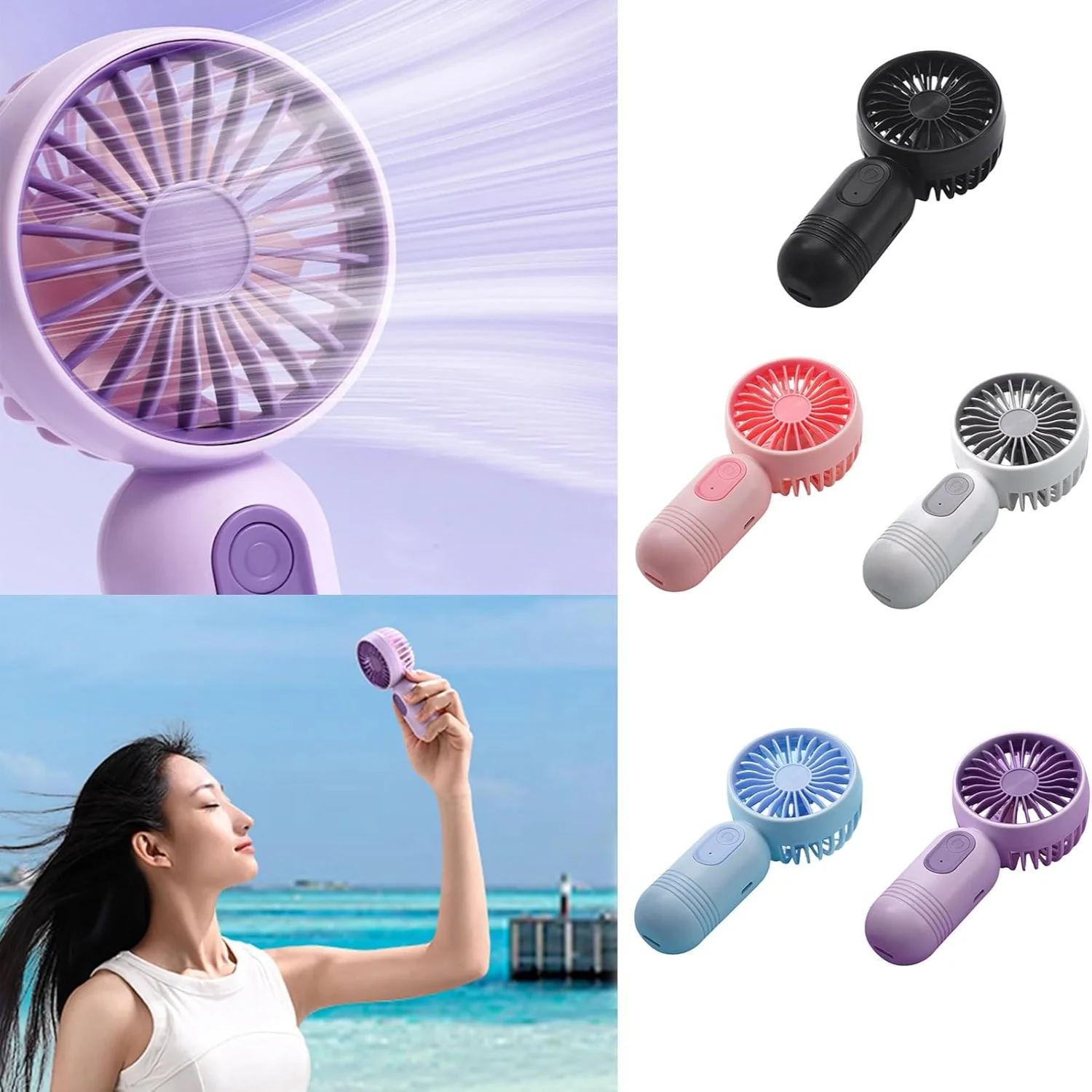 พัดลมพกพา, พัดลมแบบชาร์จไฟได้, พัดลมพกพาขนาดเล็ก, พัดลมมินิ, พัดลมมือถือใน 1, พัดลมพกพาแบบชาร์จไฟ USB แบบพกพาสําหรับเด็กผู้หญิง