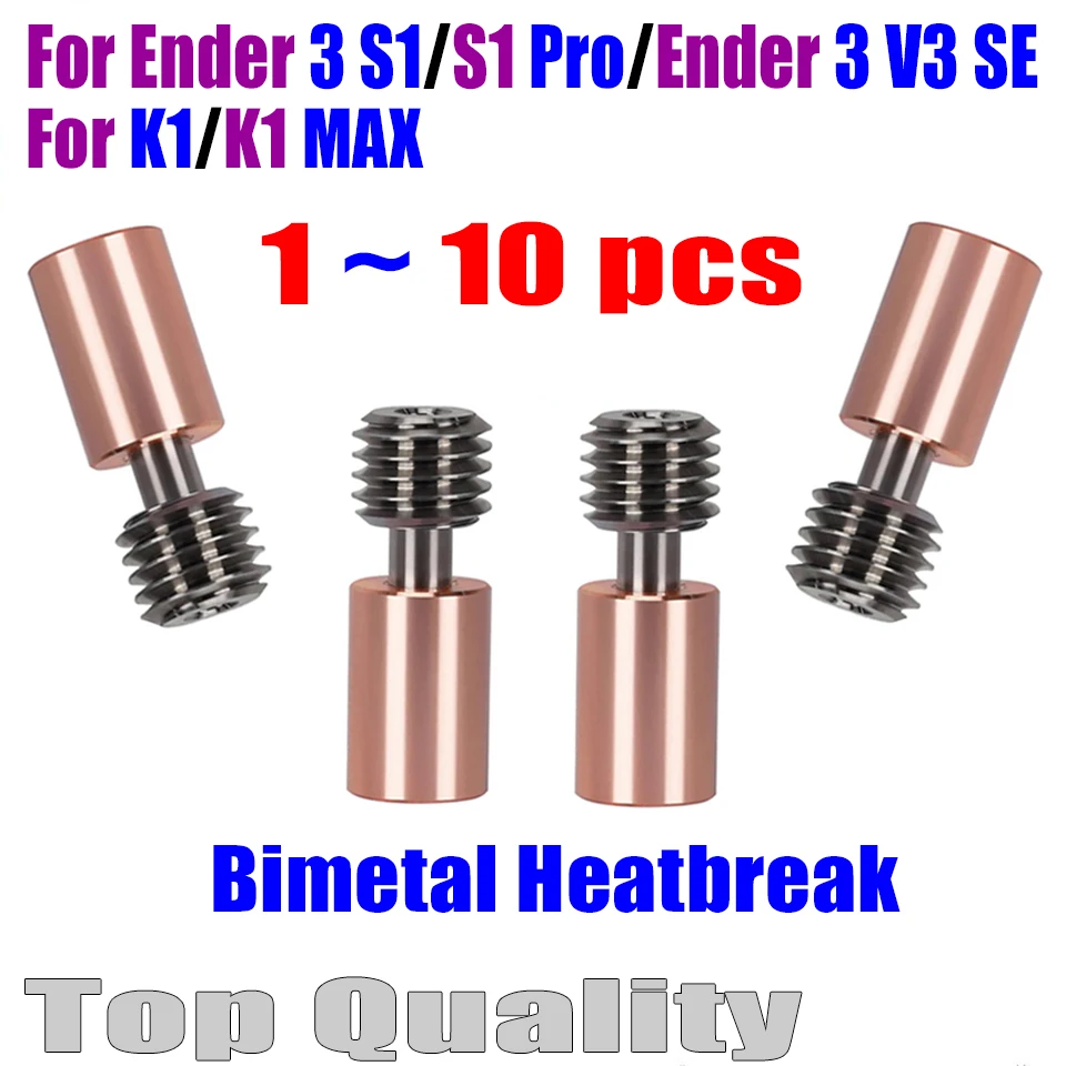 

Bimetal HeatBreak Throat For Ender 3 S1/ Ender 3 S1 Pro Throat For Ender 3 V3 SE/ K1/ K1 Max/ CR10 Smart Pro Throat 3D Printer