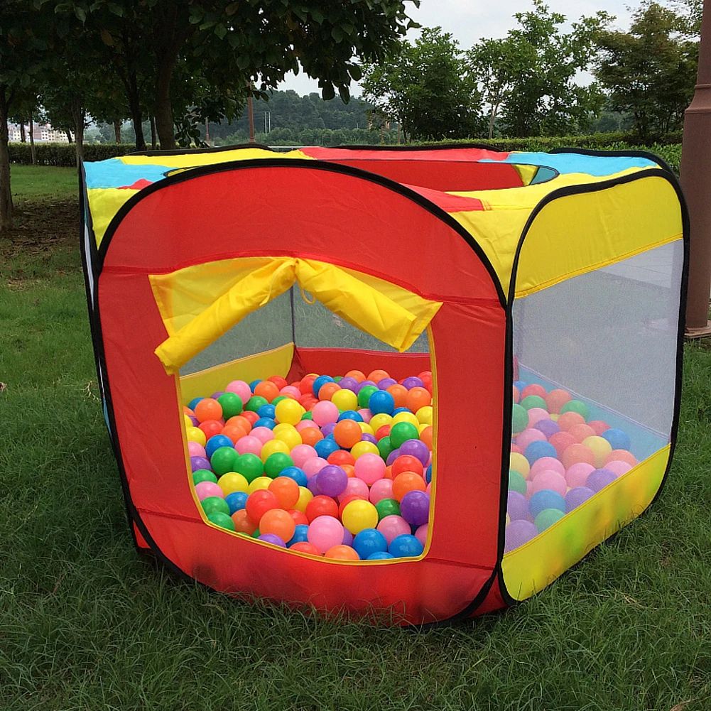 Play House Indoor and Outdoor Easy Folding Ball Pit Hideaway Tent Play Hut