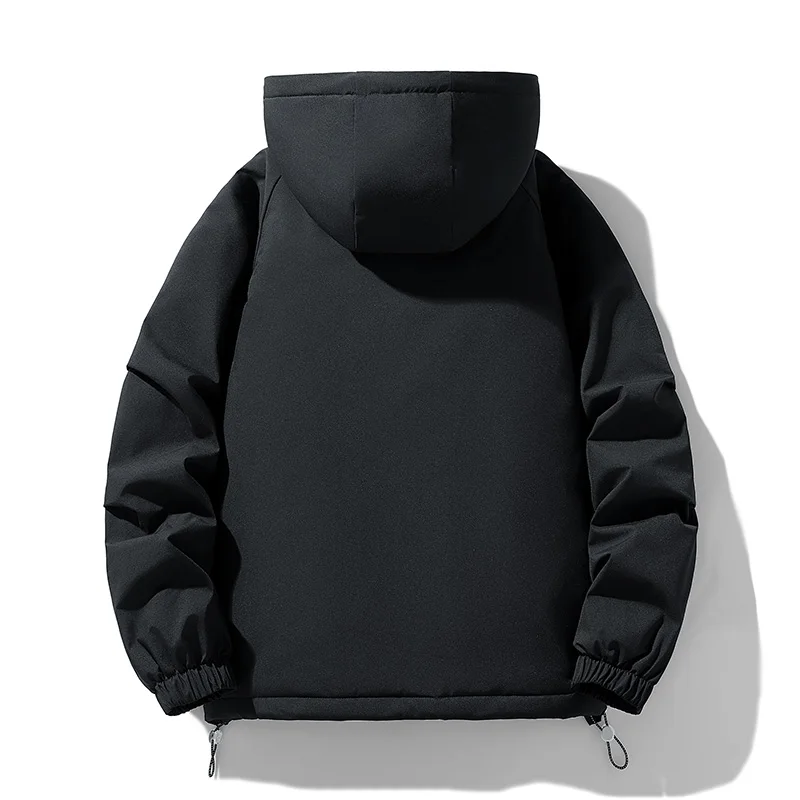 الشتاء الرجال ملابس قطنية سميكة ودافئة مريحة عصرية متعددة الاستخدامات عالية الجودة مقنعين بلون سترة دافئة #3