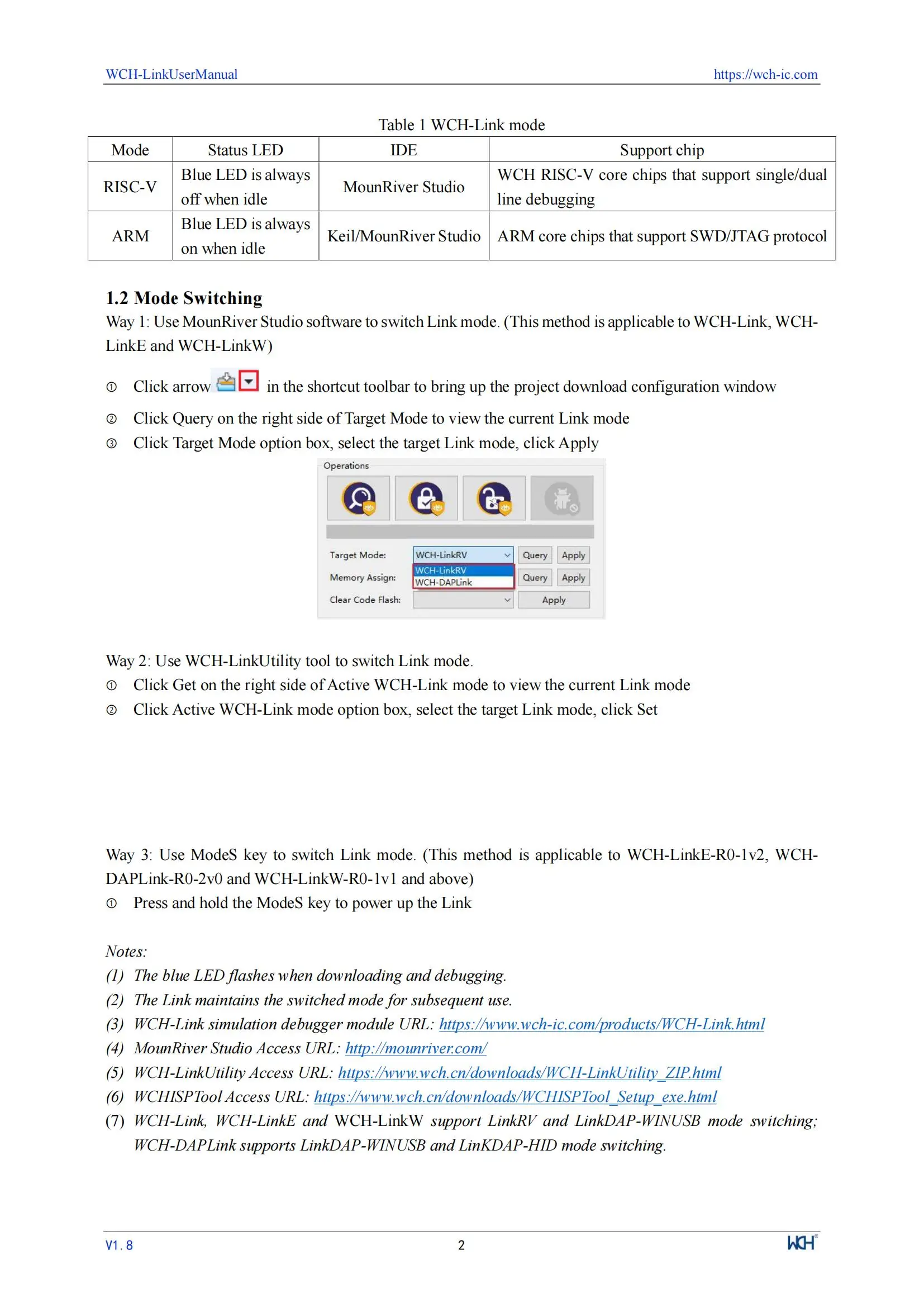 WCH LinkE Online-Download-Debugger unterstützt WCH RISC-V-Architektur MCU/SWD-Schnittstelle ARM-Chip 1 serieller Port zum USB-Kanal – Detail 2