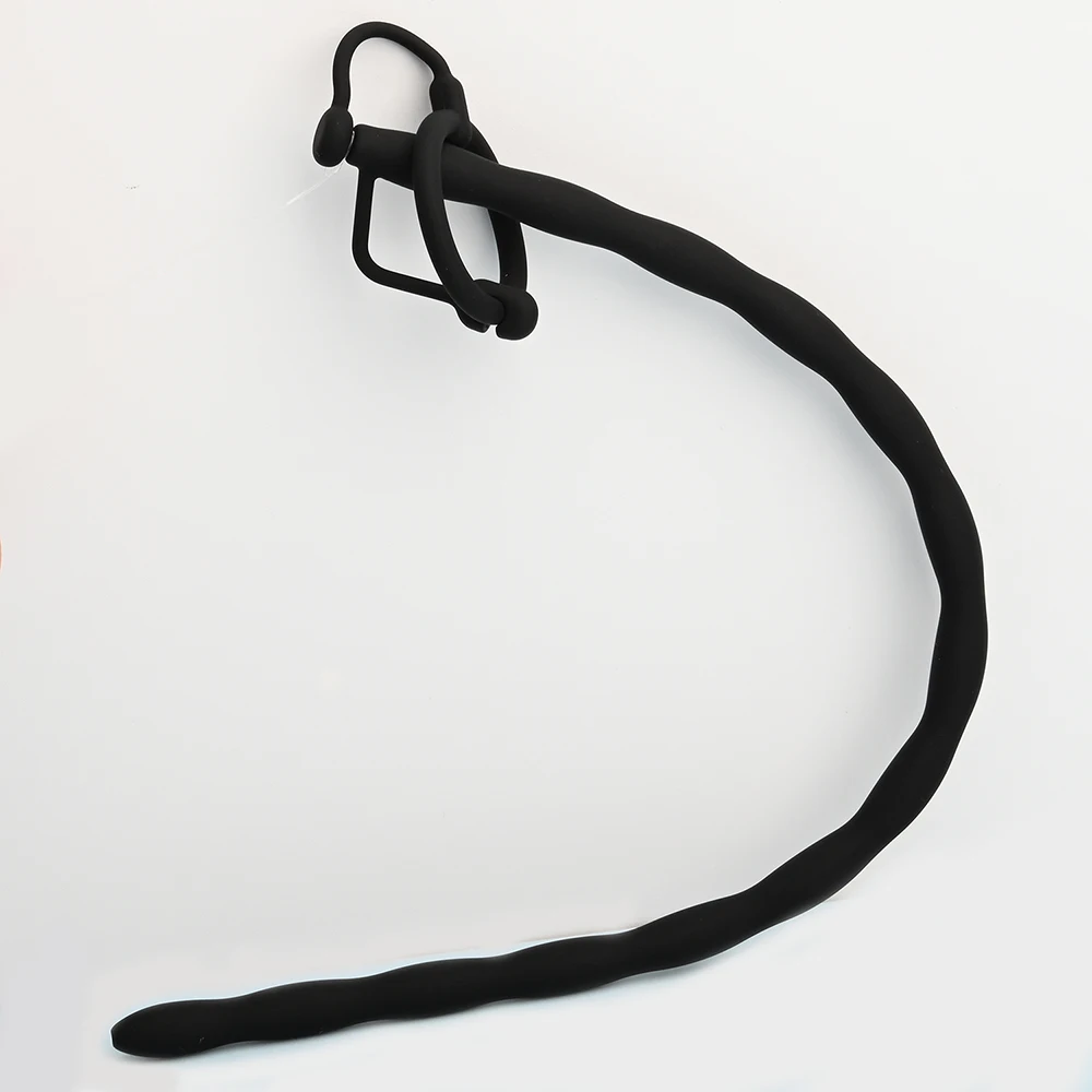 Silicone Urethral Sound Catheter, Urethra Bladder Dilator Sounding,Long Prostate Rod with Removable Plugs,Penis Plug