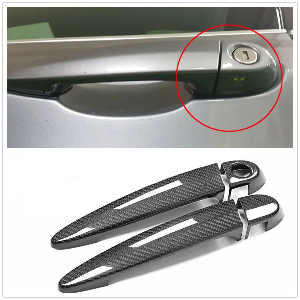 

New！Carbon Fiber Car Door Handle Cover Trim For BMW F32 F33 F36 w/ Intelligent Key