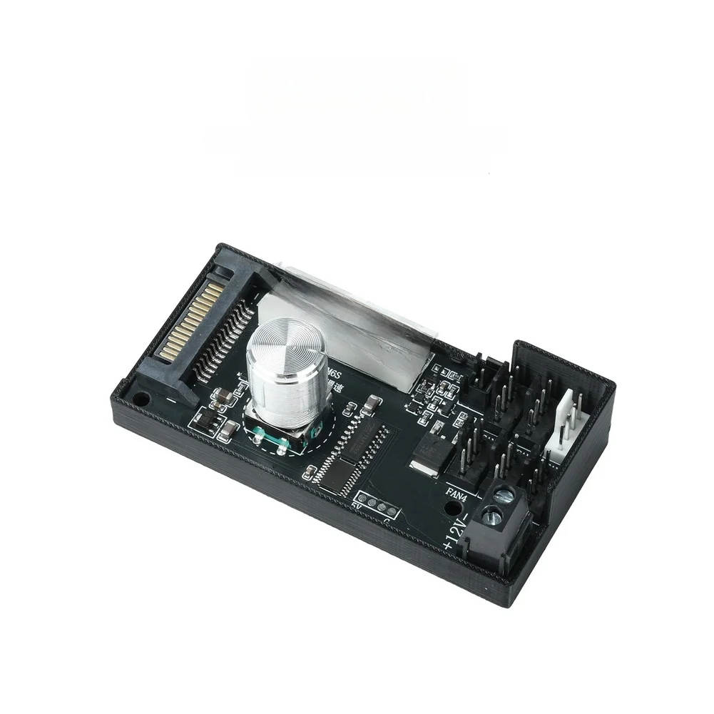Silent Operation Cooling Controller 6 Channel Fan Controller Fan Control System Stepless Control Mode Real Time Display