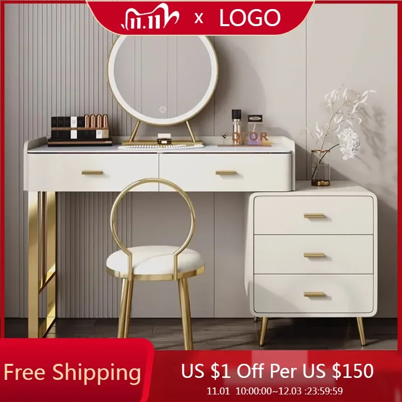 

Desings Storage Dressing Table Bedroom Handles Wood White Dressing Table Mirror Chair Coiffeuse De Chambre Furniture Makeup