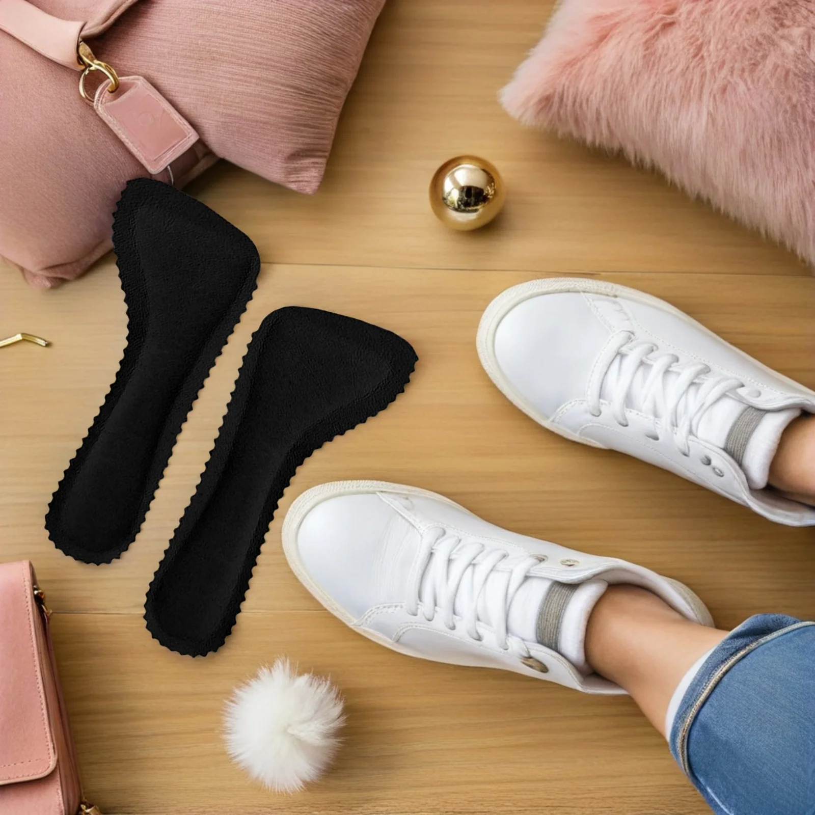 ارتفاع غير مرئي زيادة صندل النعال للنساء تنفس لاصق جل إدراج الأمامية وسادة منصات إدراج الحذاء #2