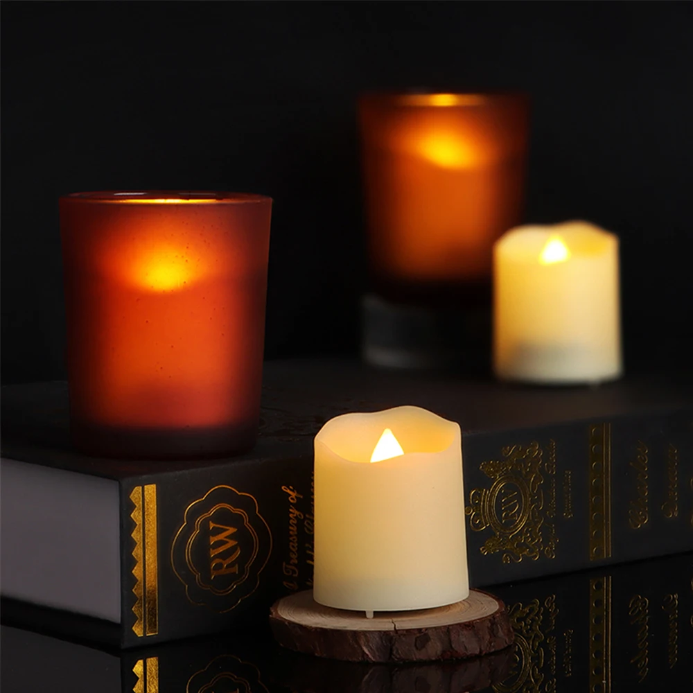 Led Candles With batteries Timed Remote Control Flickering Flameless Candle Set Tea Light Birthday Home Decoration Votive candle